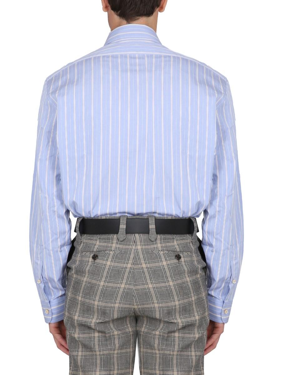 GUCCI CAMICIA SQUADRATA IN COTONE A RIGHE