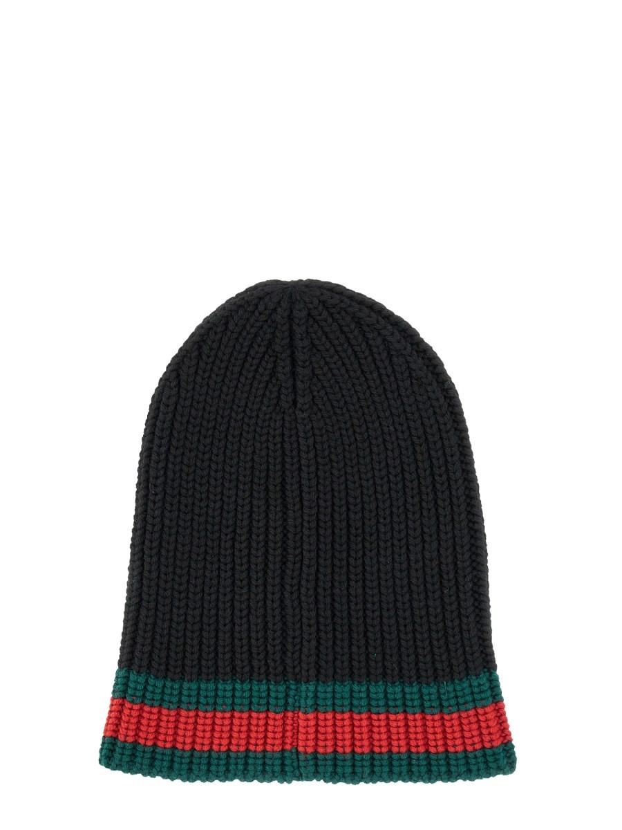 GUCCI CAPPELLO IN LANA CON DETTAGLIO WEB