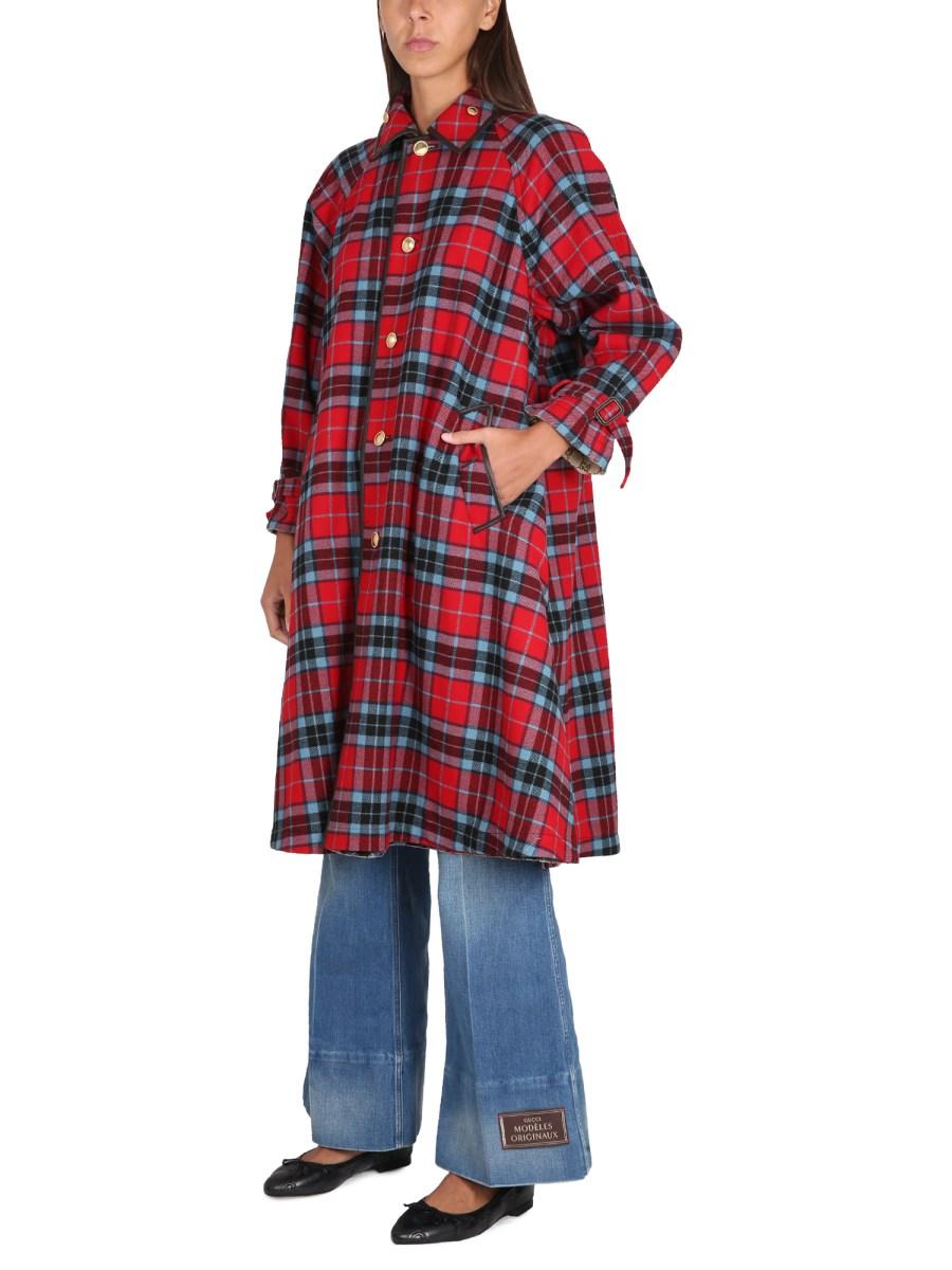 GUCCI CAPPOTTO REVERSIBILE IN TARTAN GG