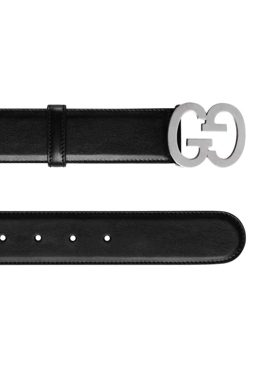 GUCCI CINTURA IN PELLE CON FIBBIA GG