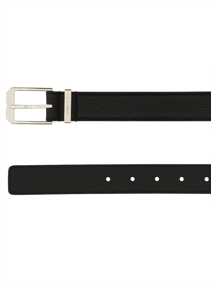 GUCCI CINTURA IN PELLE MARTELLATA CON LOGO