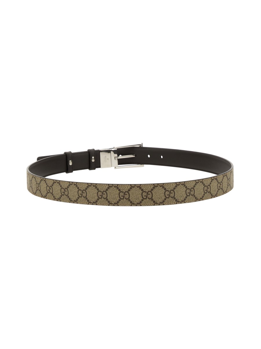 GUCCI CINTURA REVERSIBILE CON FIBBIA RETTANGOLARE