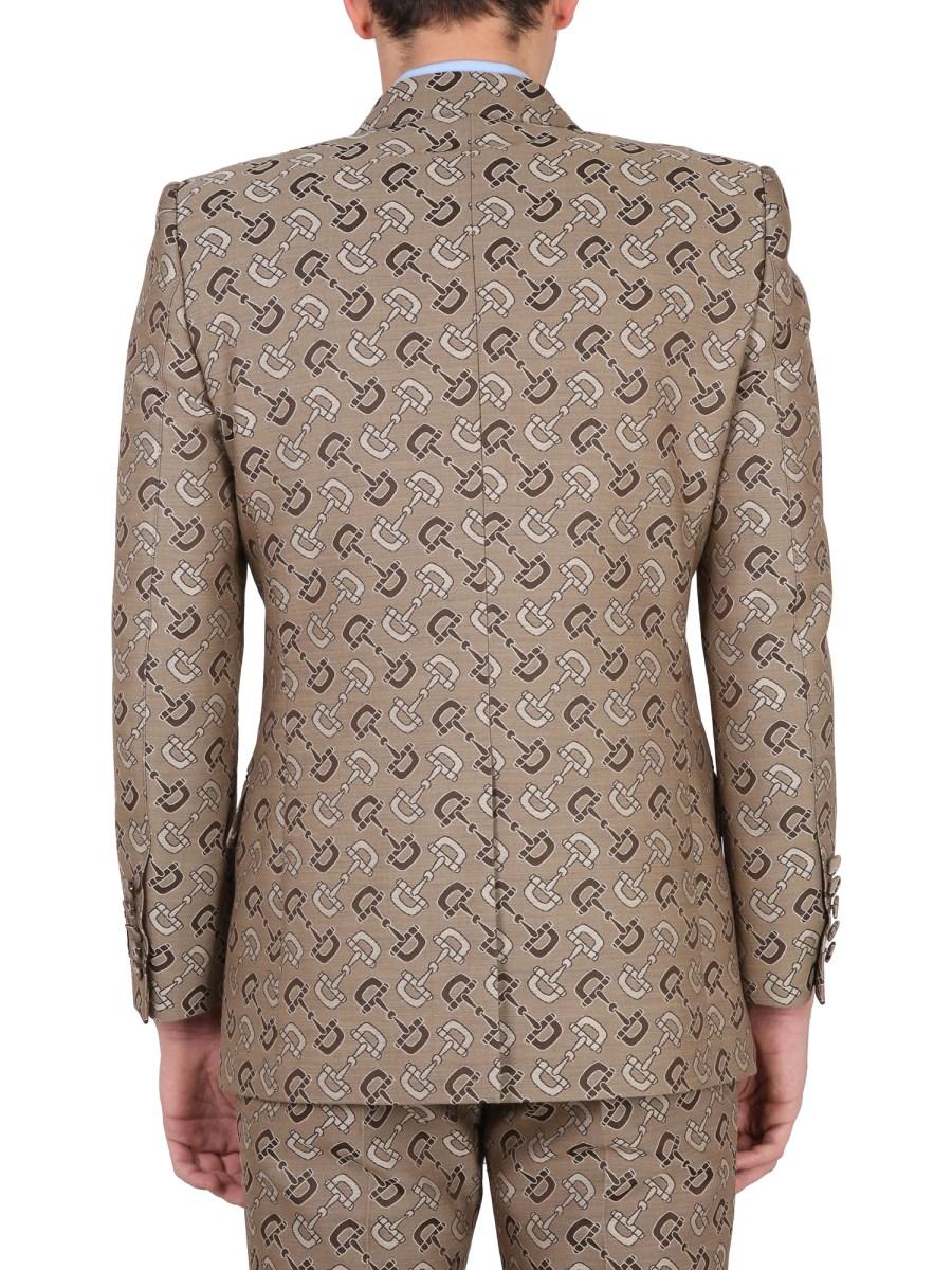 GUCCI GIACCA IN COTONE MOTIVO MORSETTO MAXI