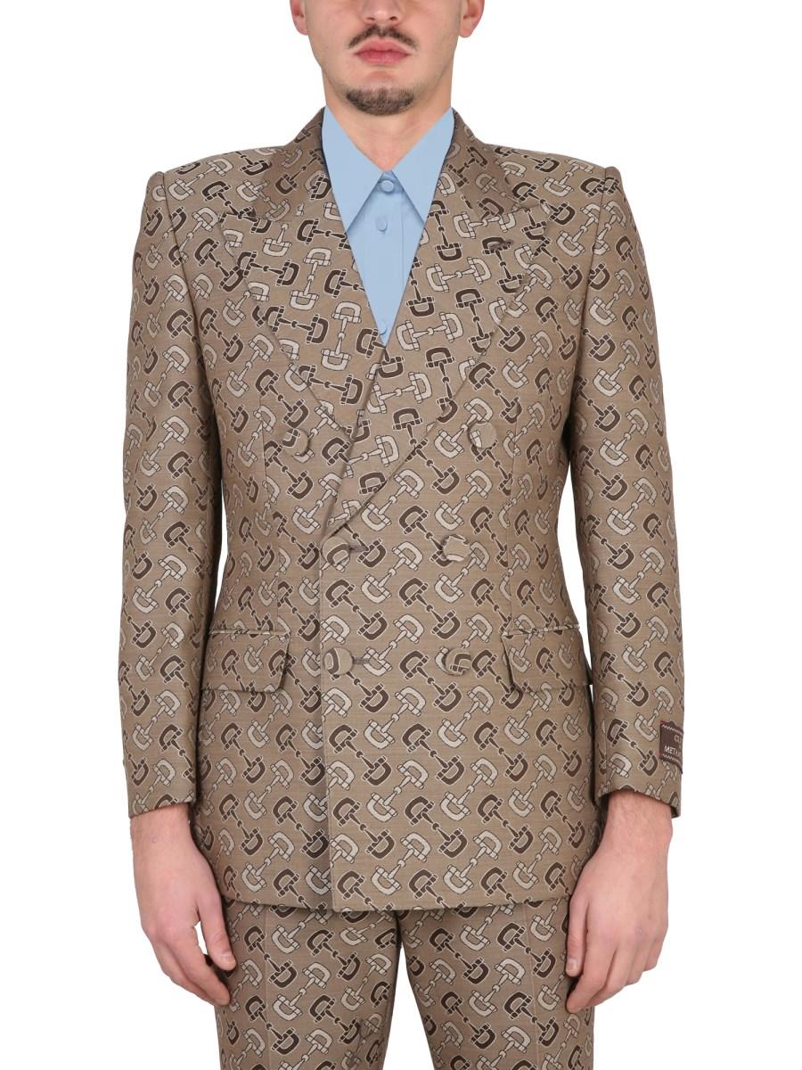 GUCCI GIACCA IN COTONE MOTIVO MORSETTO MAXI