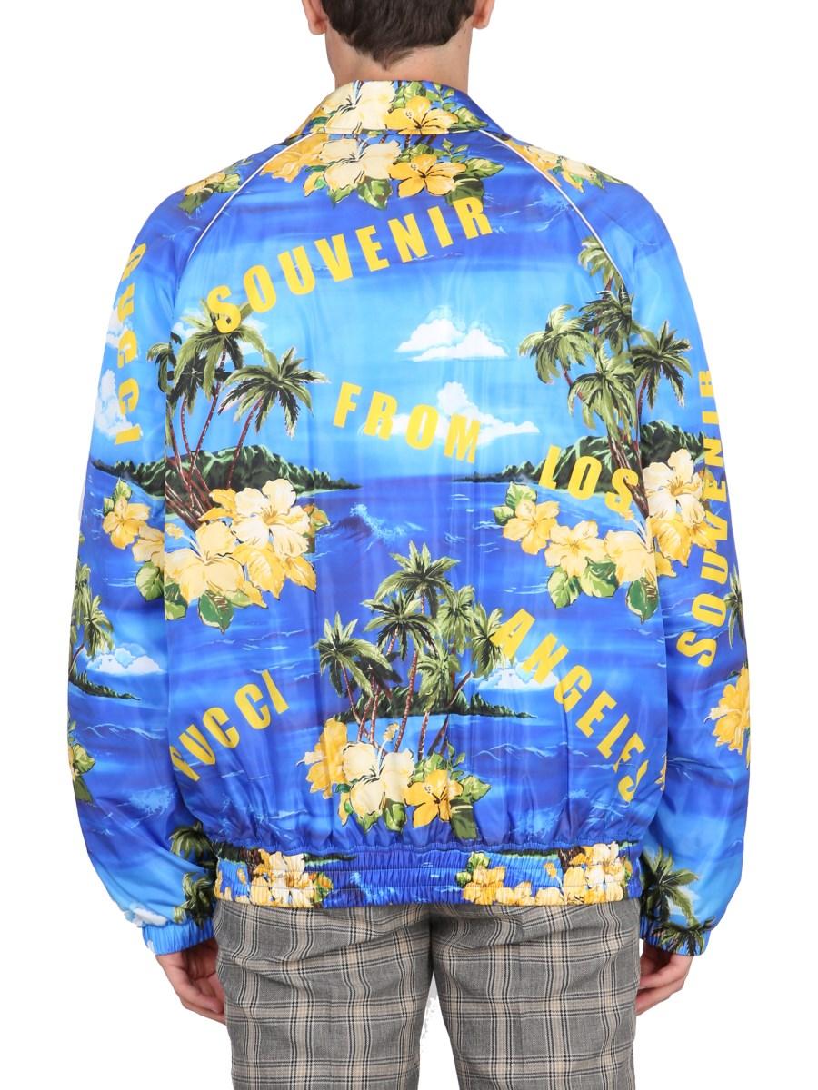 GUCCI GIACCA IN NYLON CON STAMPA
