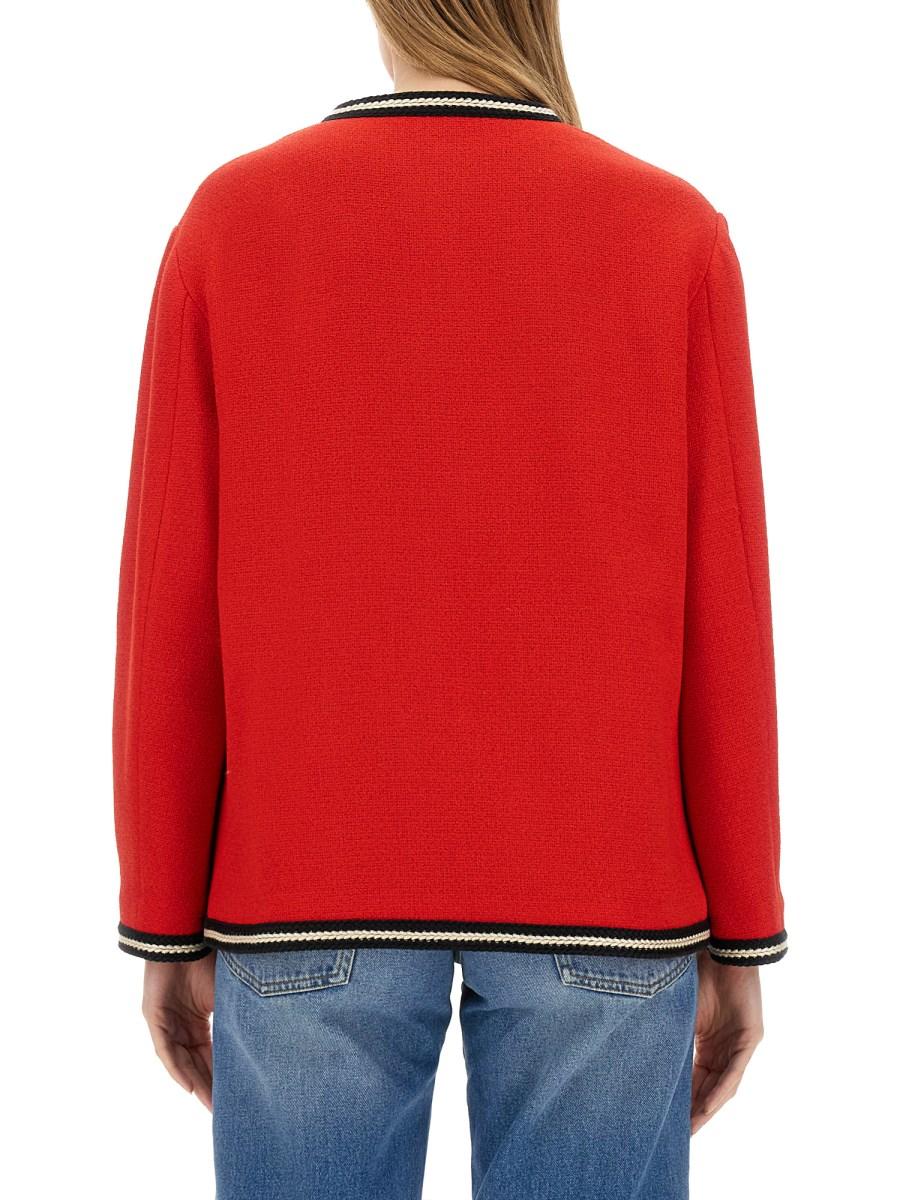 GUCCI GIACCA IN TWEED CON INCROCIO GG TONDO