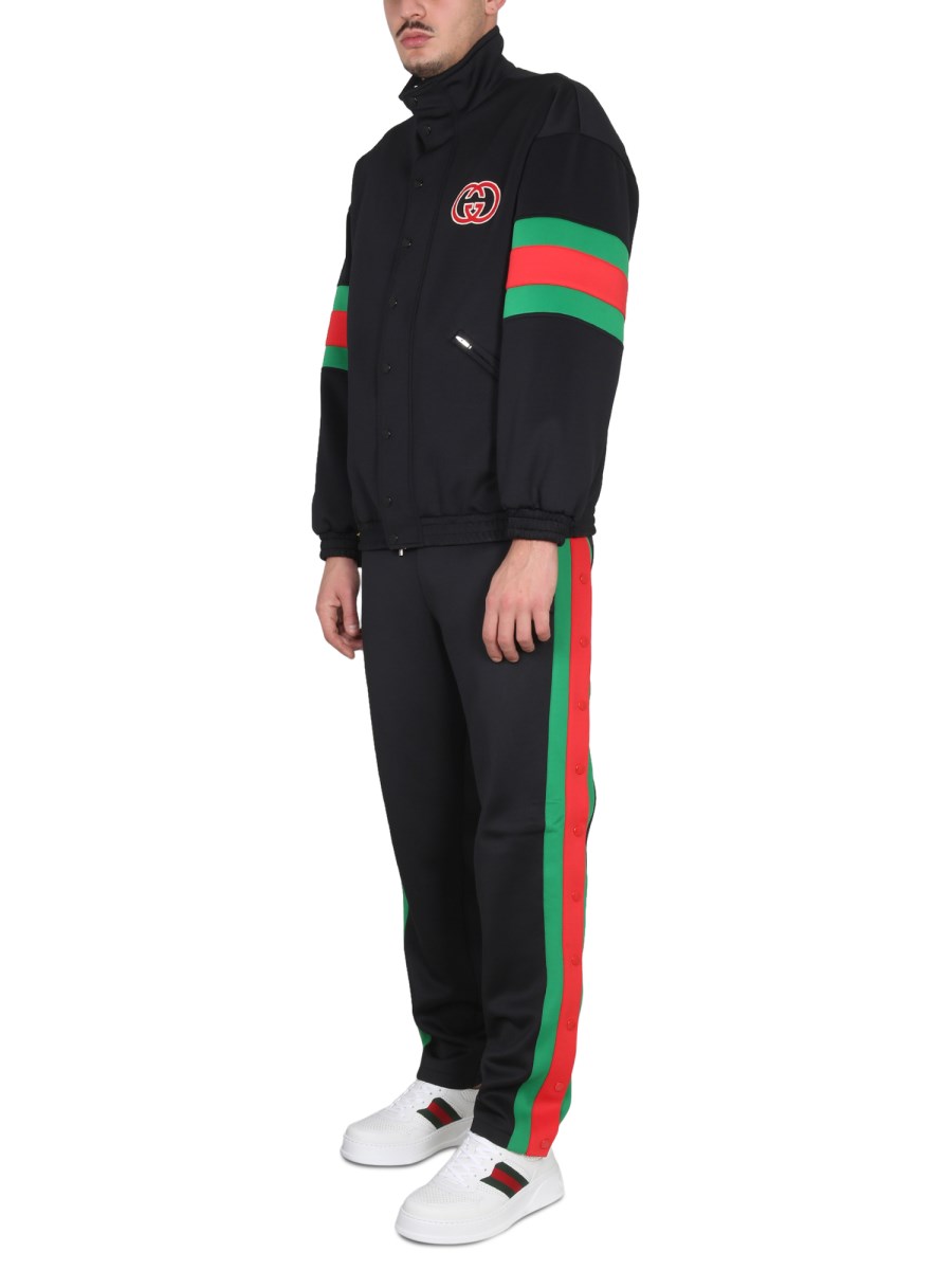 GUCCI GIACCA LEGGERA IN NEOPRENE CON MOTIVO WEB
