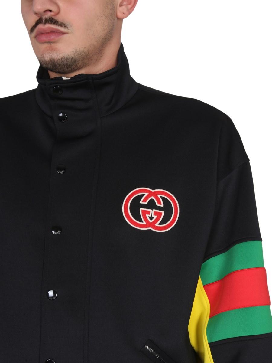 GUCCI GIACCA LEGGERA IN NEOPRENE CON MOTIVO WEB