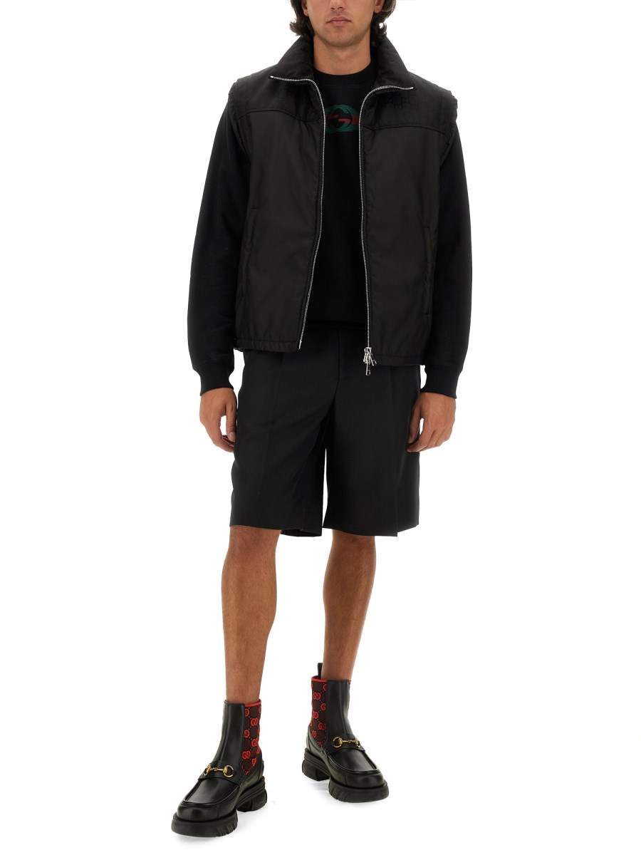 GUCCI GILET IN NYLON GG PESANTE
