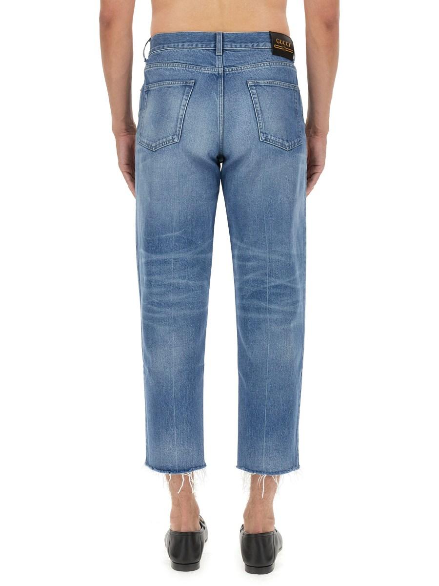 GUCCI JEANS CARROT FIT IN DENIM DI COTONE