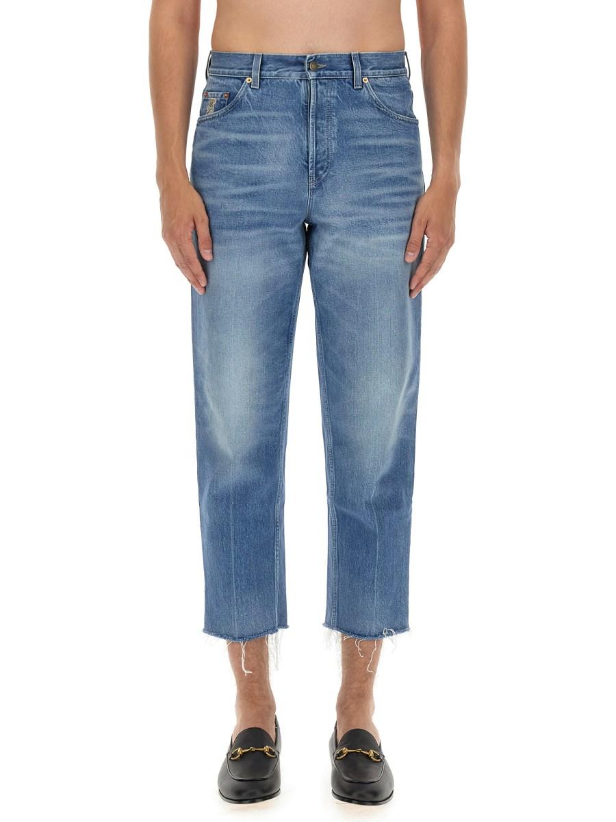 GUCCI JEANS CARROT FIT IN DENIM DI COTONE