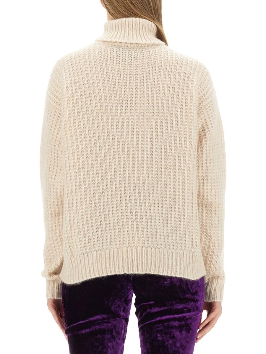 GUCCI MAGLIONE A COLLO ALTO IN SETA E CASHMERE