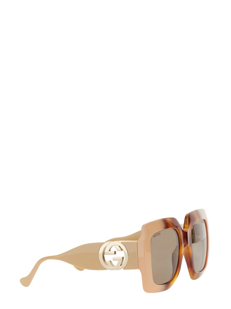 GUCCI OCCHIALE DA SOLE RECTANGULAR CON CATENA