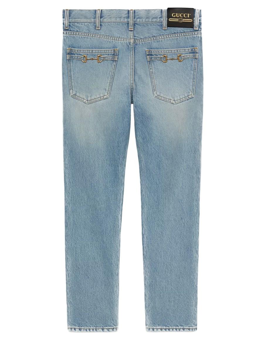 GUCCI PANTALONE ATTILLATO IN DENIM