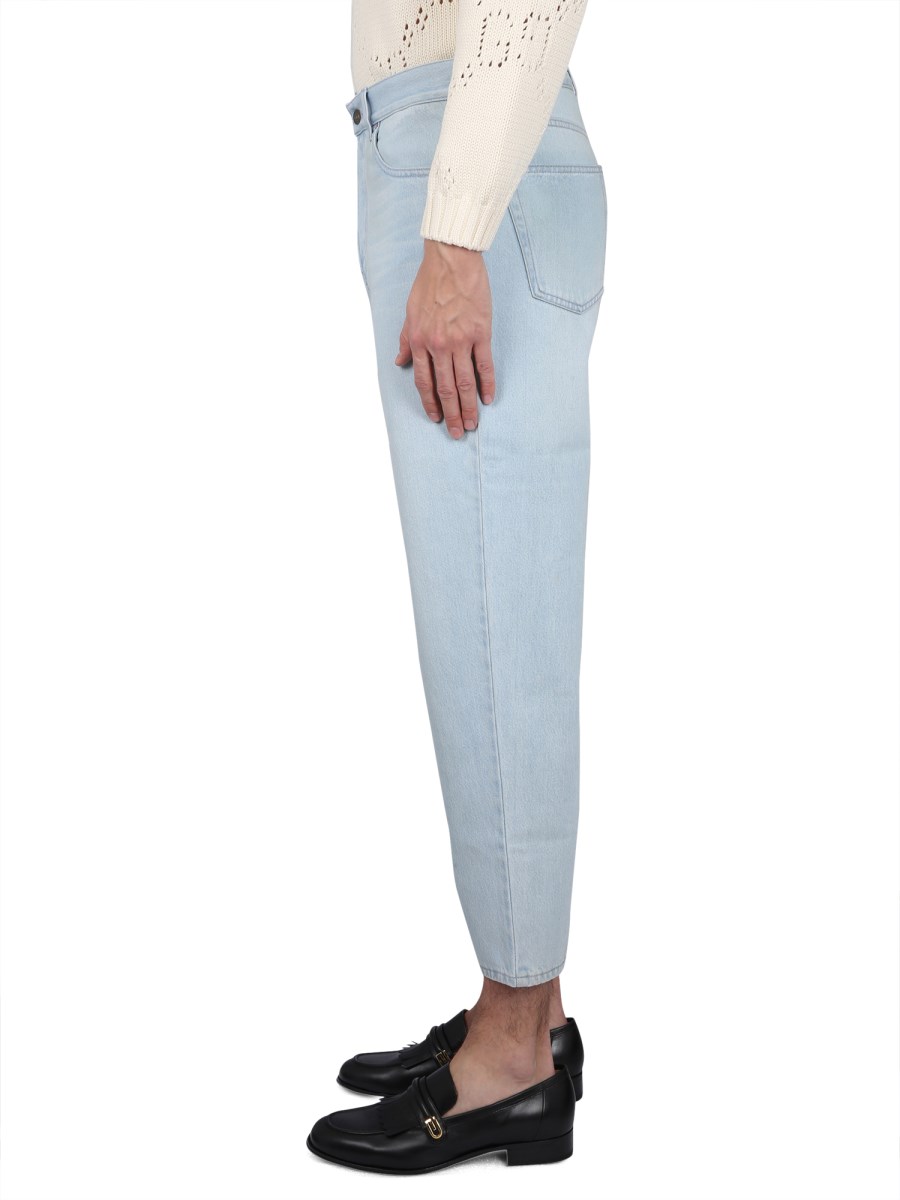 GUCCI PANTALONE ATTILLATO IN DENIM DI COTONE