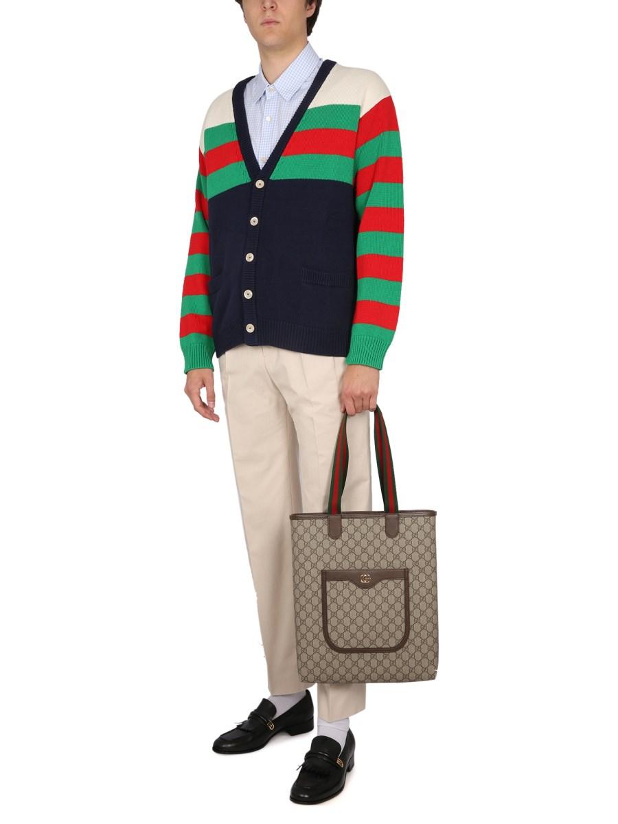 GUCCI PANTALONE IN COTONE CON RICAMO