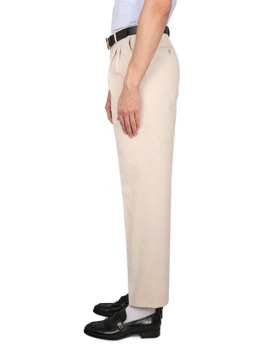GUCCI PANTALONE IN COTONE CON RICAMO