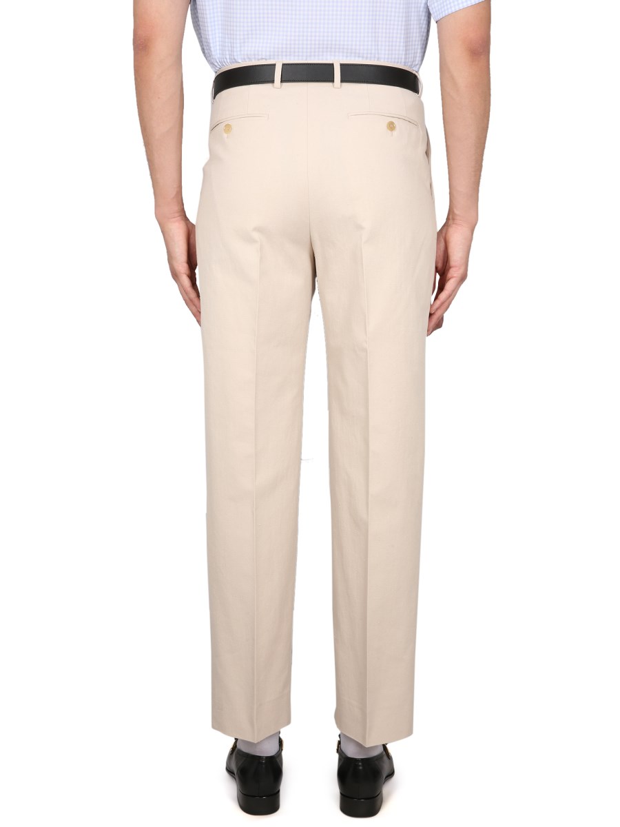 GUCCI PANTALONE IN COTONE CON RICAMO