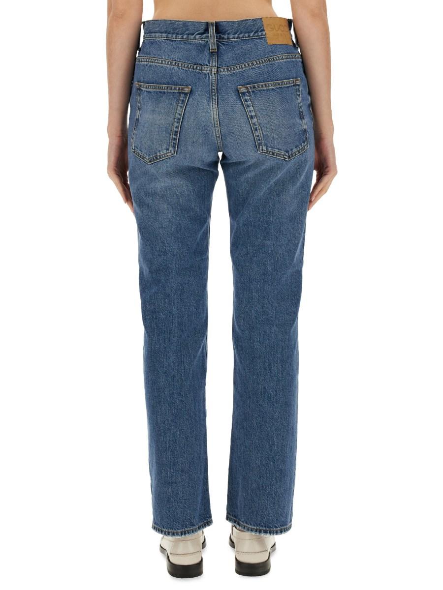 GUCCI PANTALONE IN DENIM CON MORSETTO SLIM