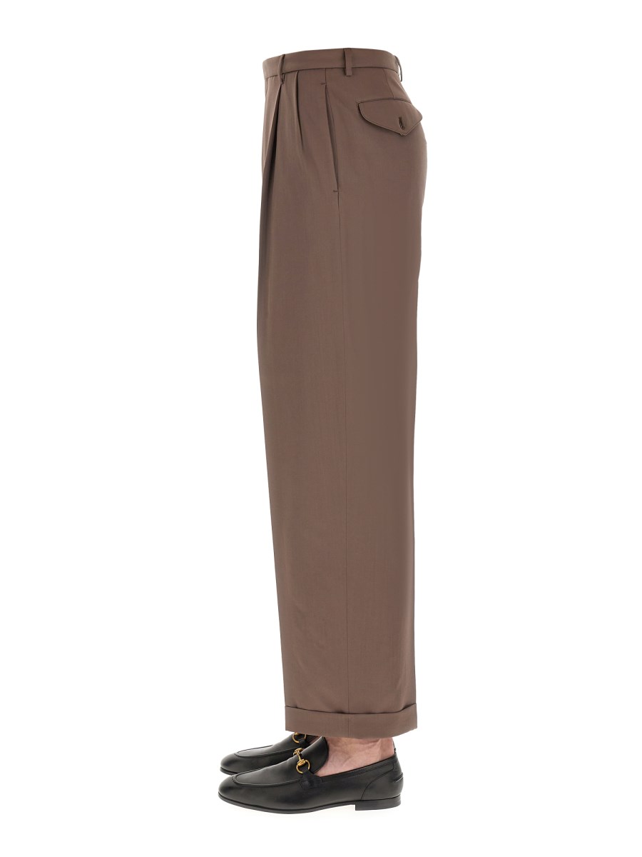 GUCCI PANTALONE IN LANA CON ETICHETTA GUCCI