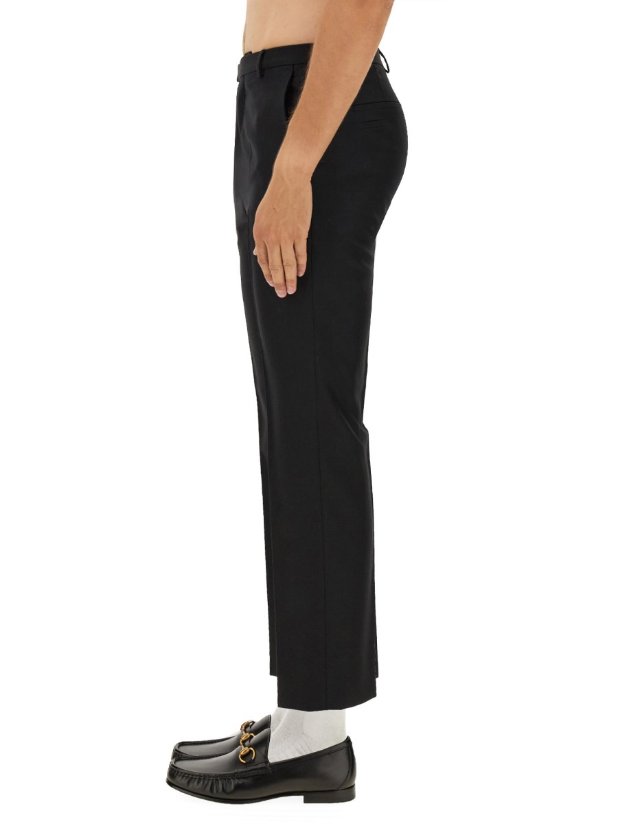 GUCCI PANTALONE IN TWILL MISTO LANA