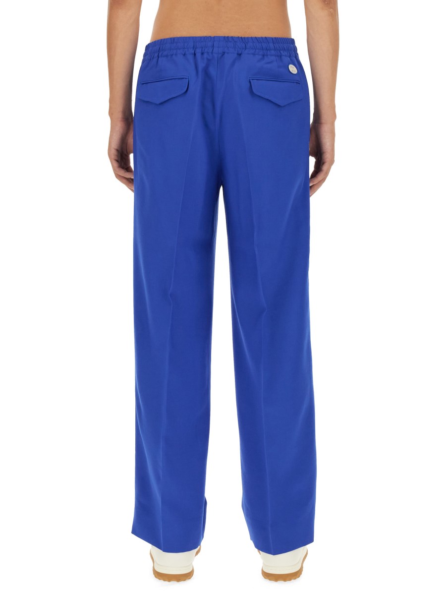 GUCCI PANTALONI IN LANA MOHAIR CON INCROCIO GG