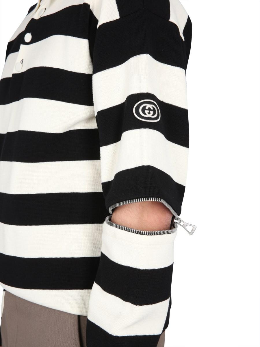 GUCCI POLO IN MAGLIA CON MANICHE STACCABILI