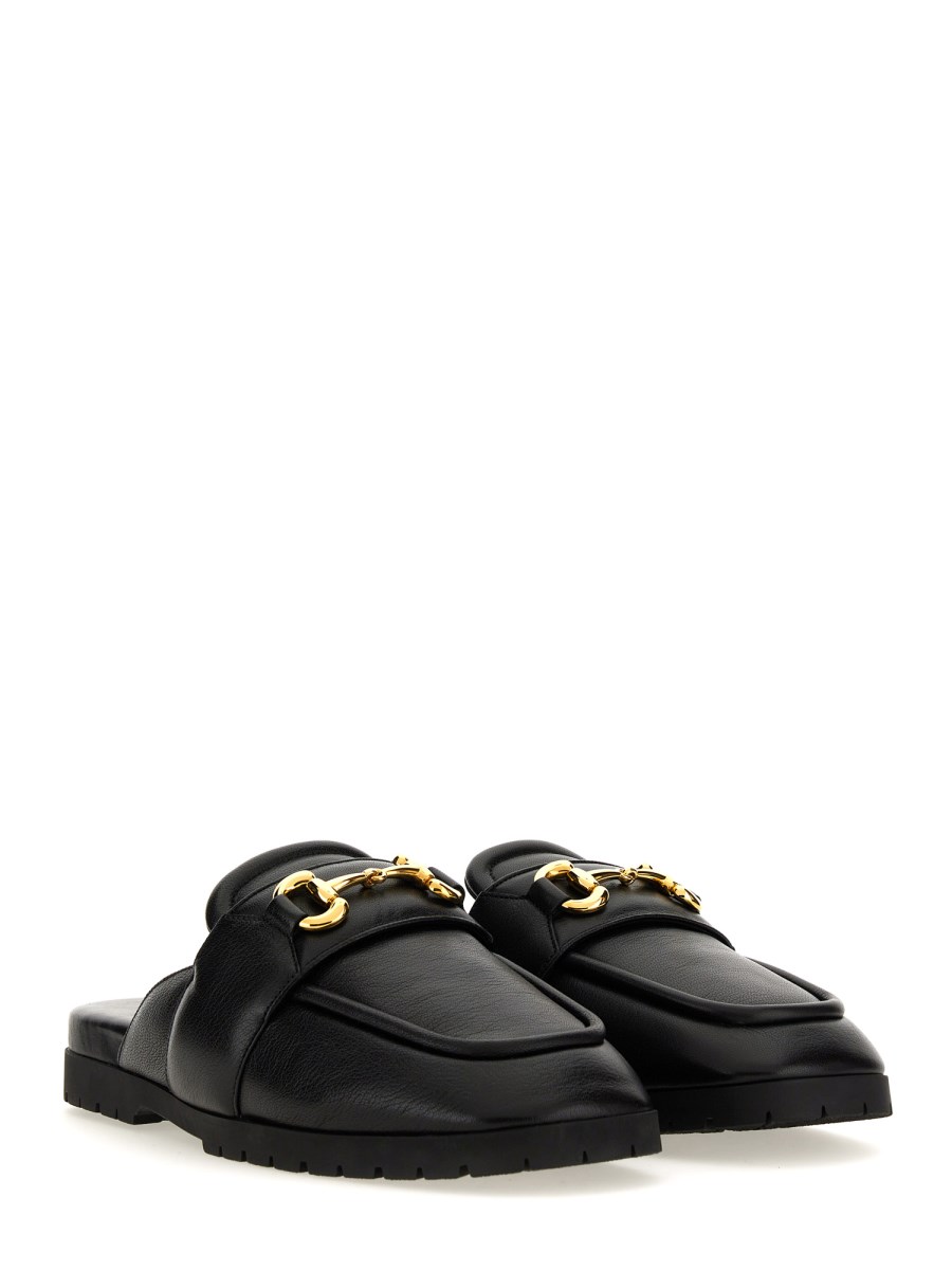 GUCCI SABOT IN PELLE CON MORSETTO
