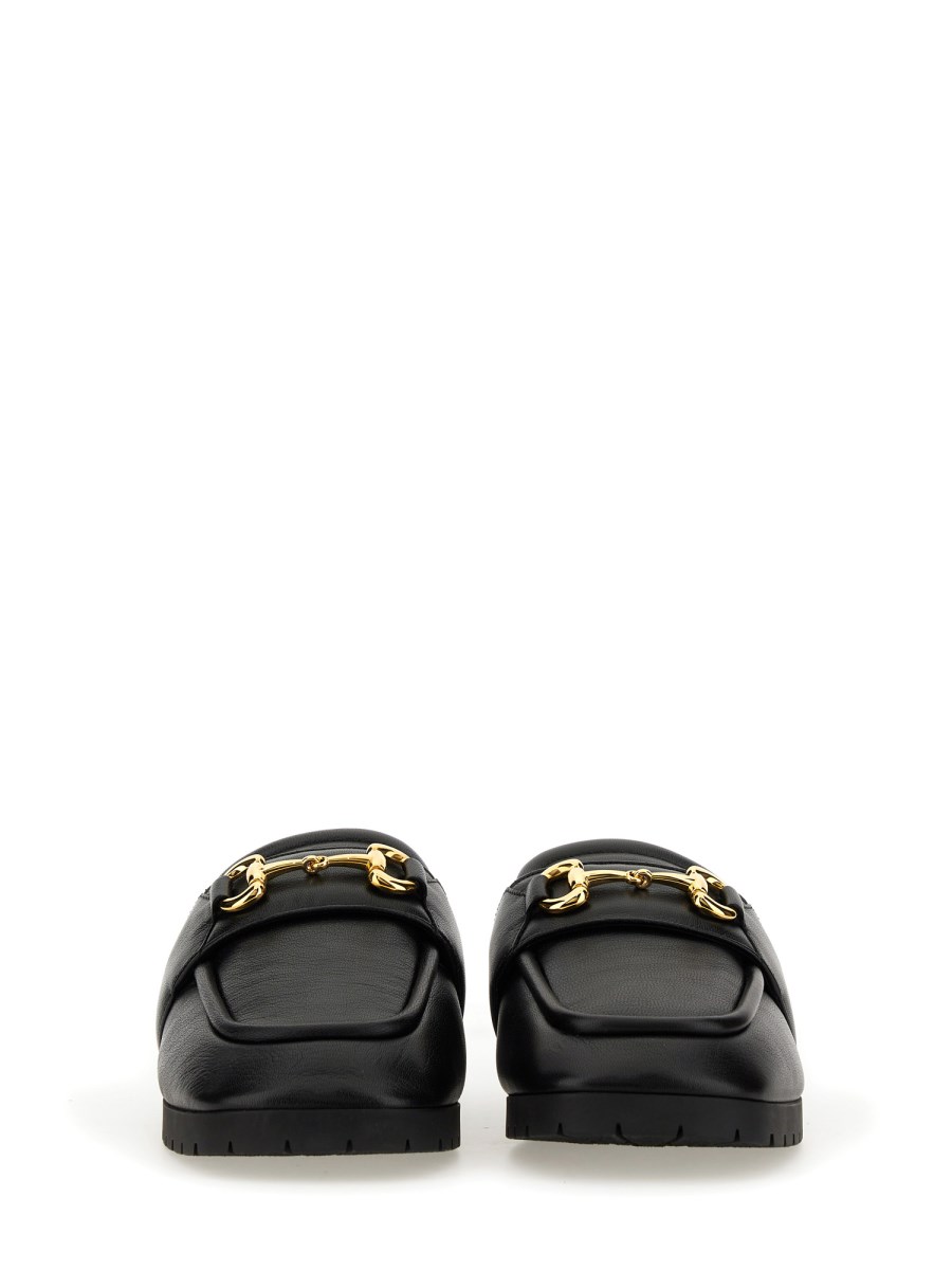 GUCCI SABOT IN PELLE CON MORSETTO