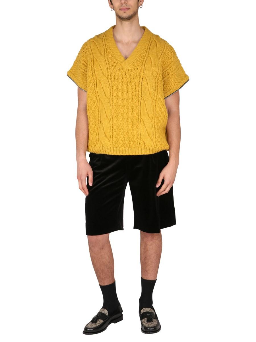 GUCCI SHORTS IN VELLUTO STRETCH