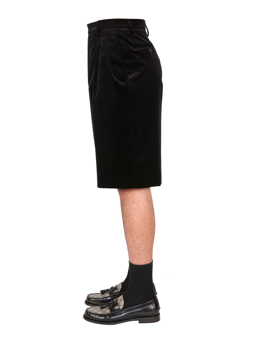 GUCCI SHORTS IN VELLUTO STRETCH