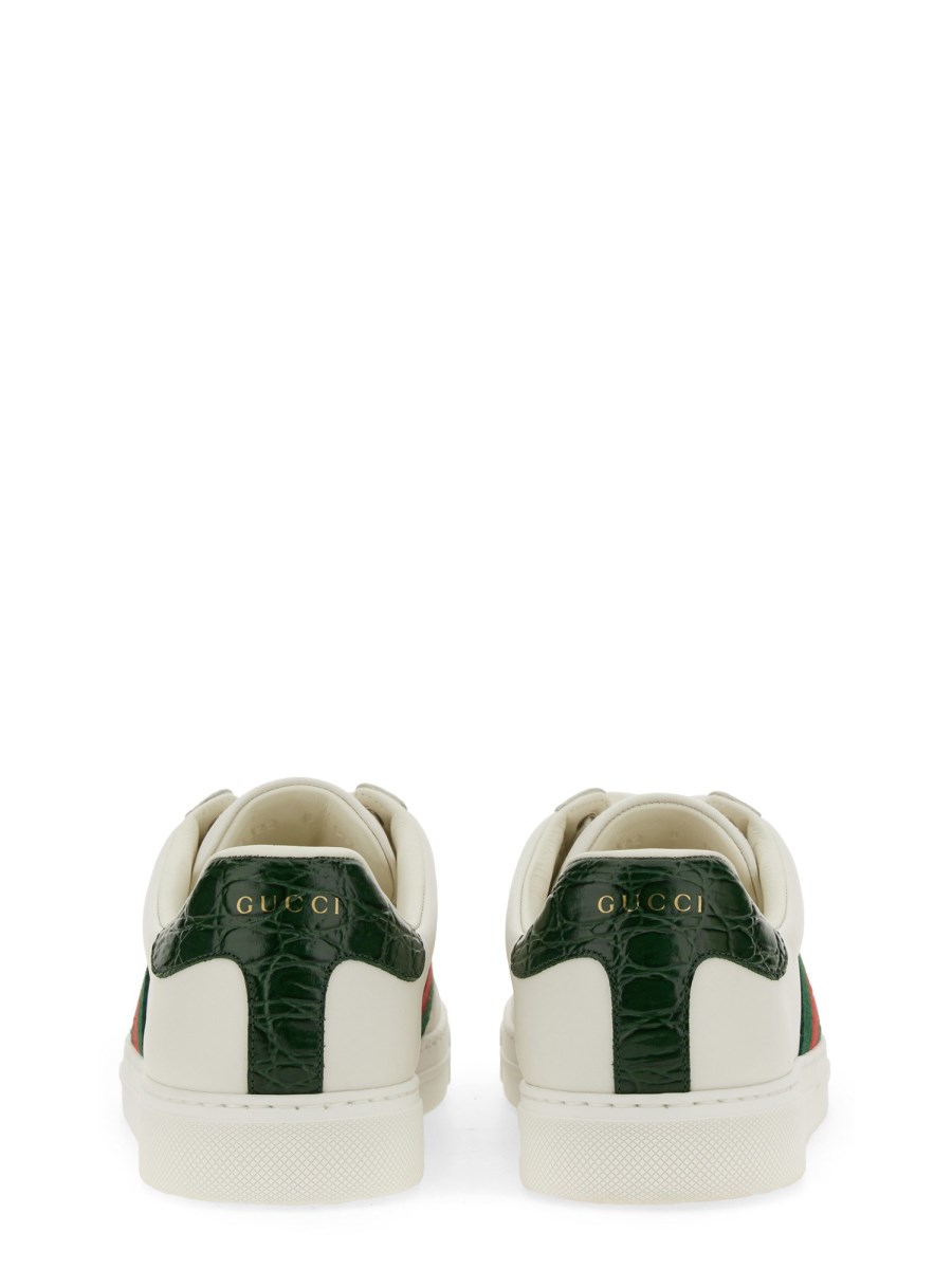 GUCCI SNEAKER ACE IN PELLE CON DETTAGLIO WEB