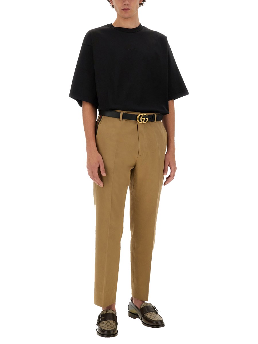 GUCCI T-SHIRT IN JERSEY DI COTONE CON RICAMO