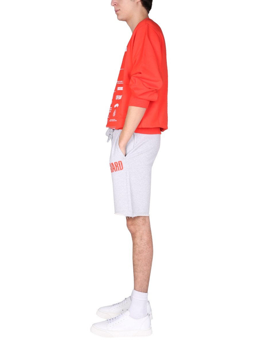 HELMUT LANG BERMUDA IN FELPA DI COTONE