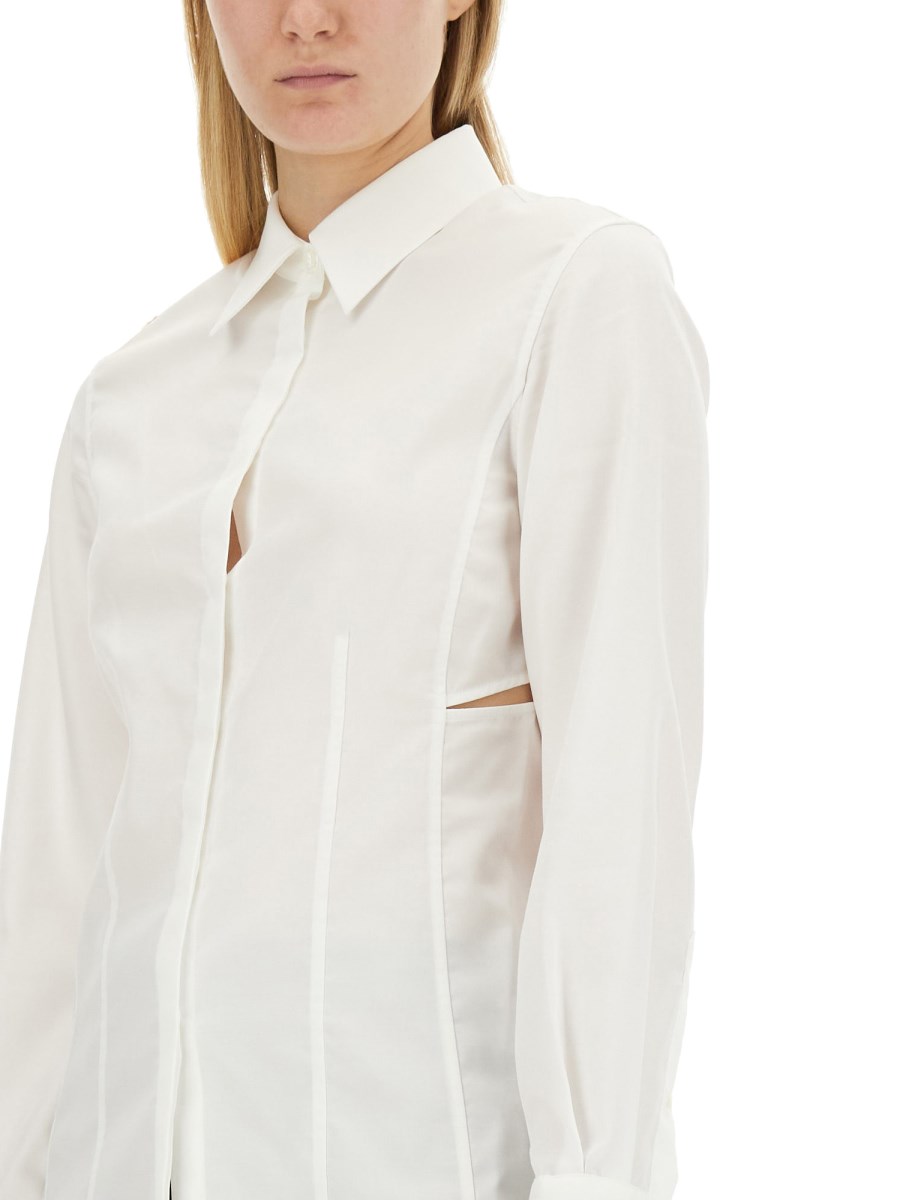 HELMUT LANG CAMICIA SLIM FIT IN POPELINE DI COTONE
