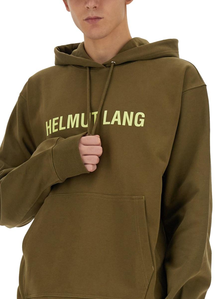 HELMUT LANG FELPA IN COTONE CON STAMPA LOGO