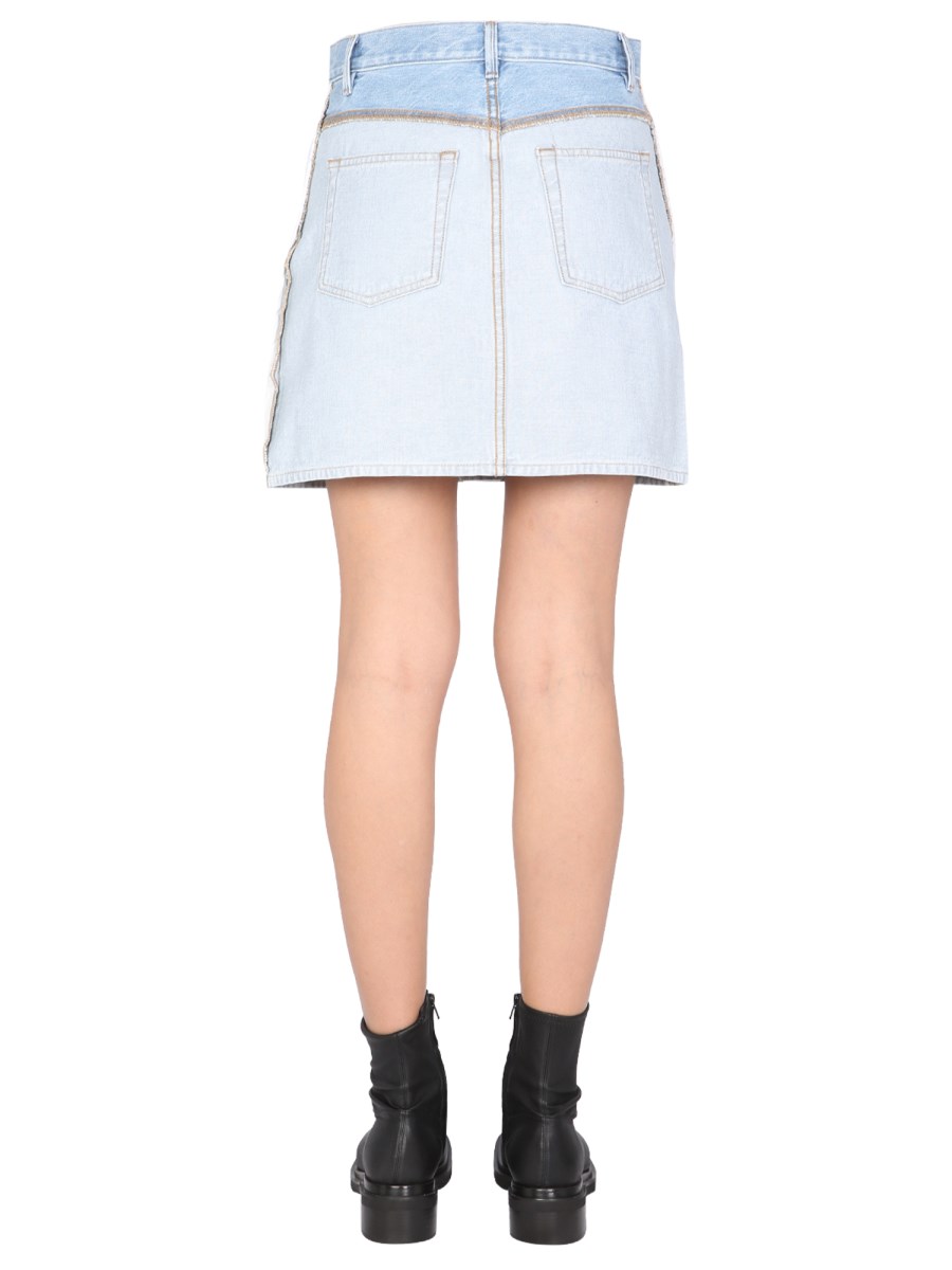 HELMUT LANG GONNA MINI IN DENIM DI COTONE