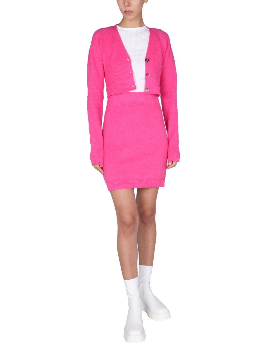 HELMUT LANG GONNA SPAZZOLATA IN MISTO COTONE