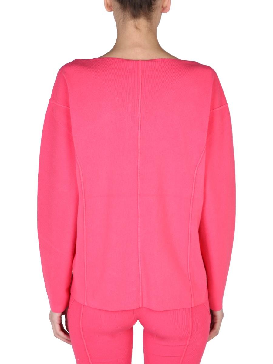 HELMUT LANG MAGLIA CON SCOLLO A V IN VISCOSA