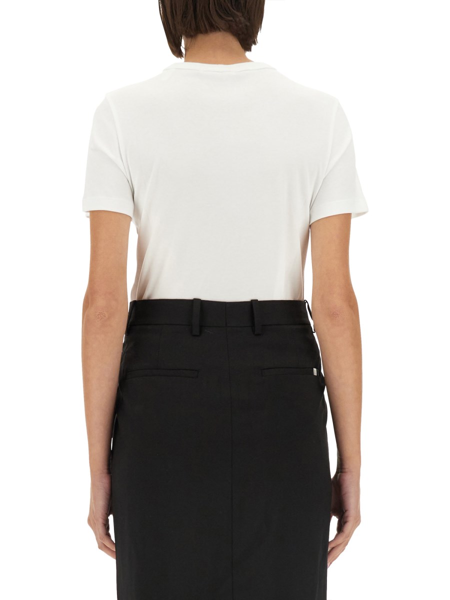 HELMUT LANG T-SHIRT IN JERSEY DI COTONE CON LOGO