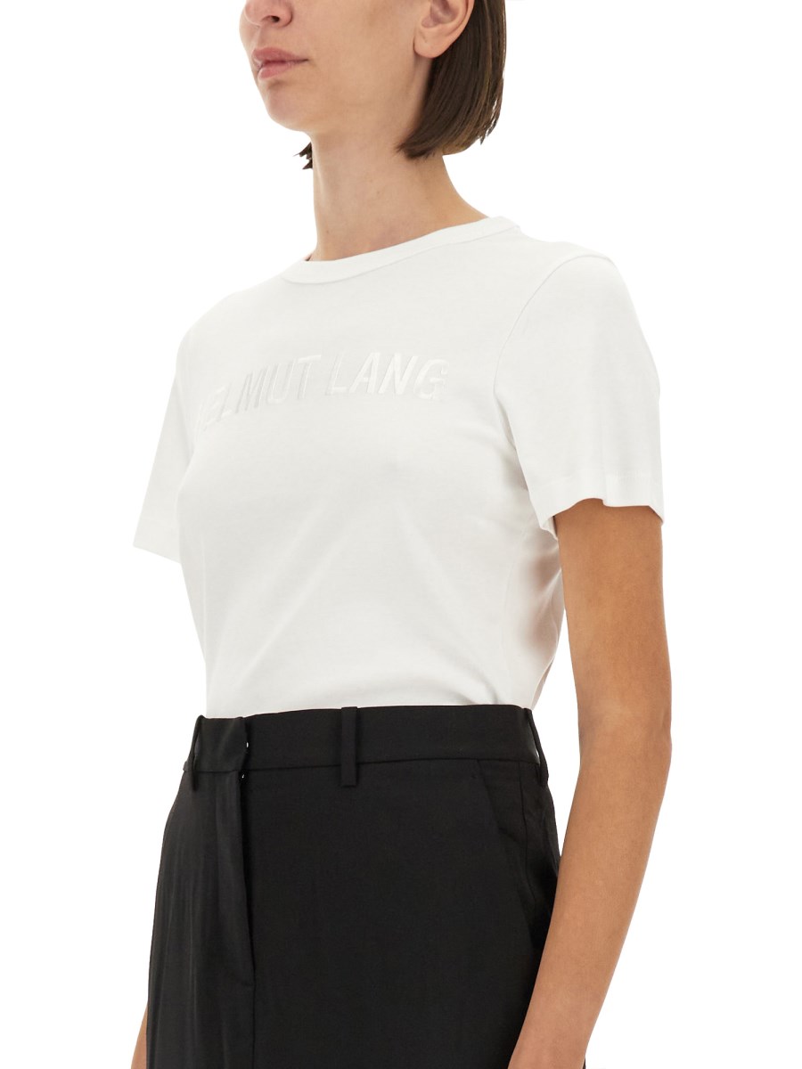 HELMUT LANG T-SHIRT IN JERSEY DI COTONE CON LOGO