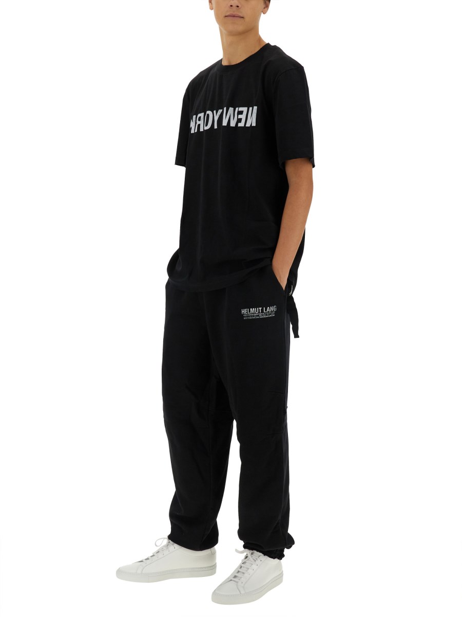 HELMUT LANG T-SHIRT IN JERSEY DI COTONE CON LOGO