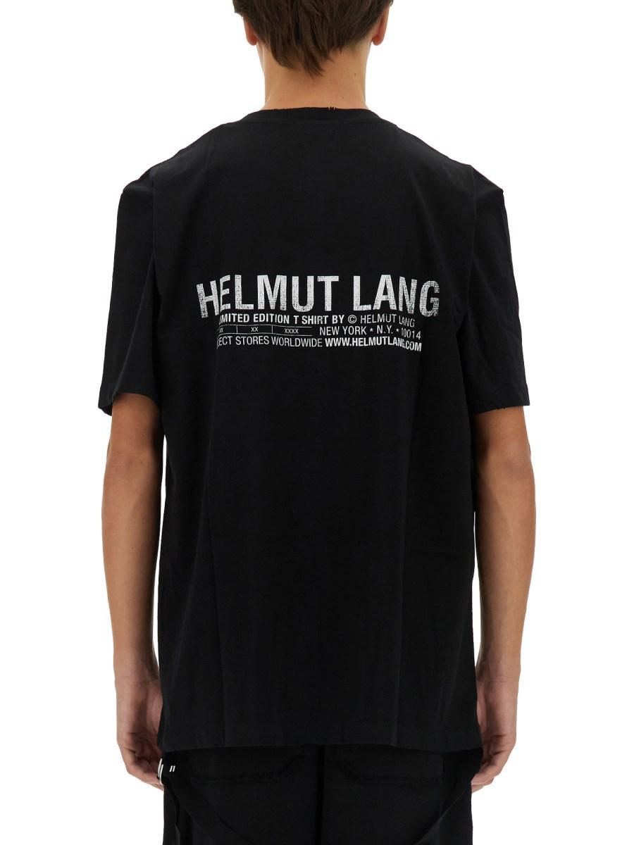 HELMUT LANG T-SHIRT IN JERSEY DI COTONE CON LOGO