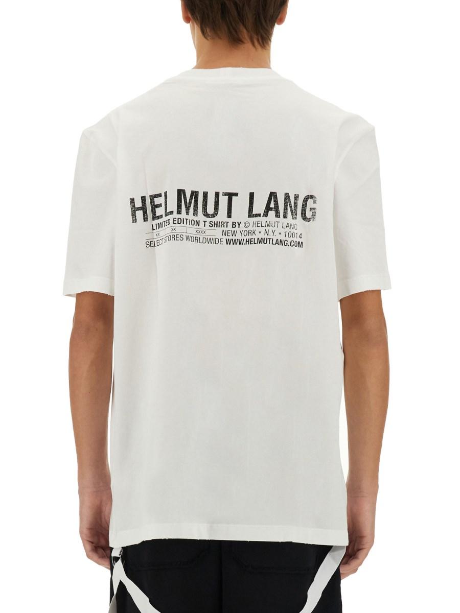 HELMUT LANG T-SHIRT IN JERSEY DI COTONE CON LOGO