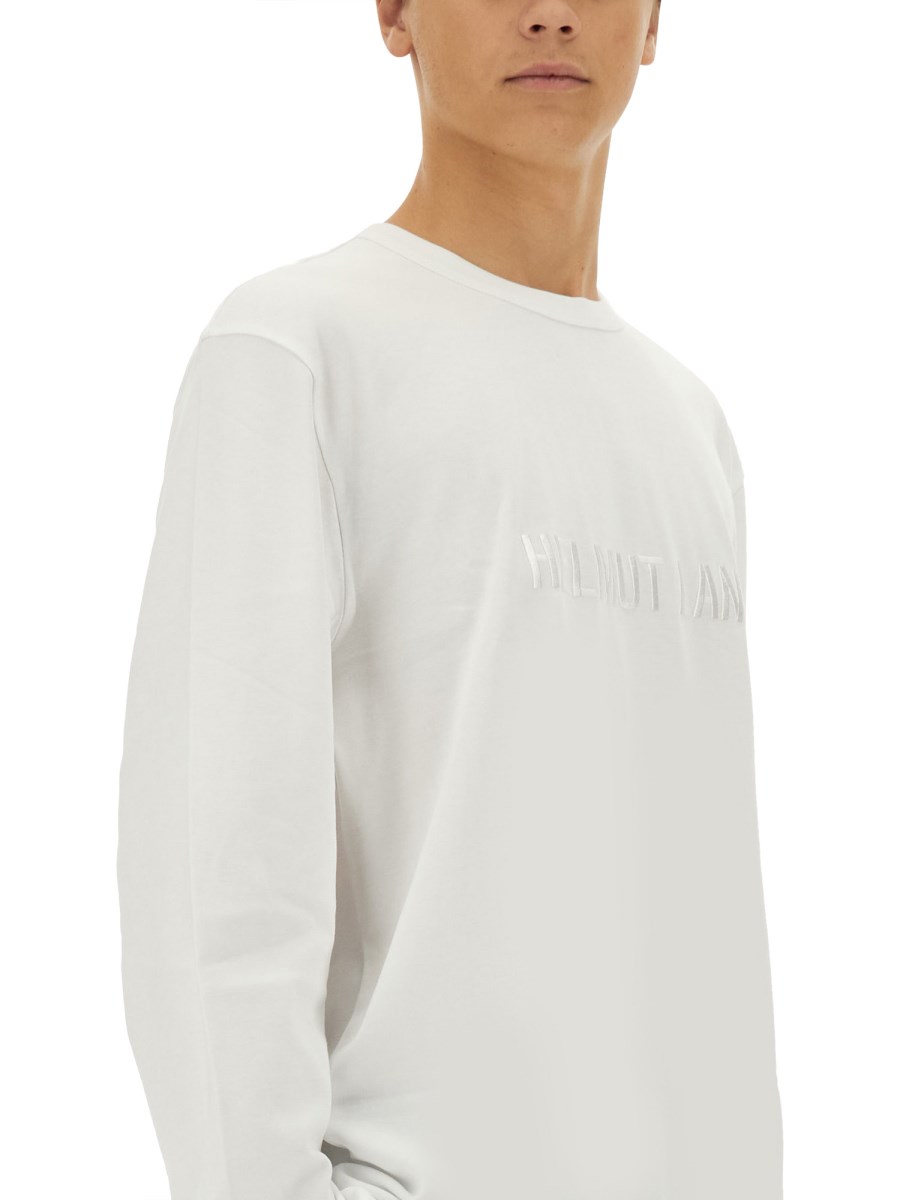 HELMUT LANG T-SHIRT IN JERSEY DI COTONE CON LOGO