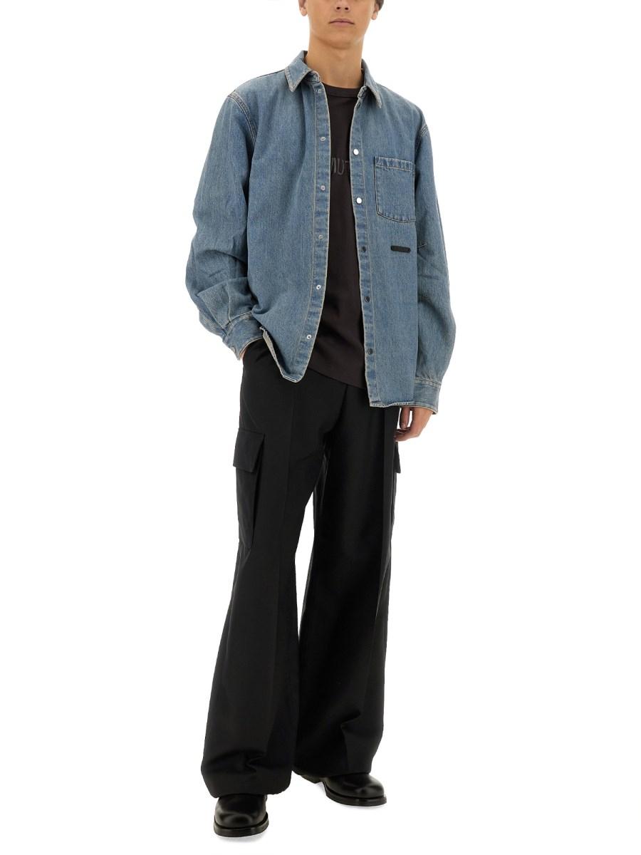 HELMUT LANG T-SHIRT IN JERSEY DI COTONE CON LOGO