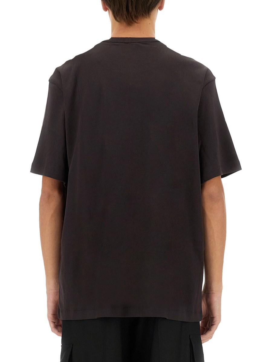 HELMUT LANG T-SHIRT IN JERSEY DI COTONE CON LOGO