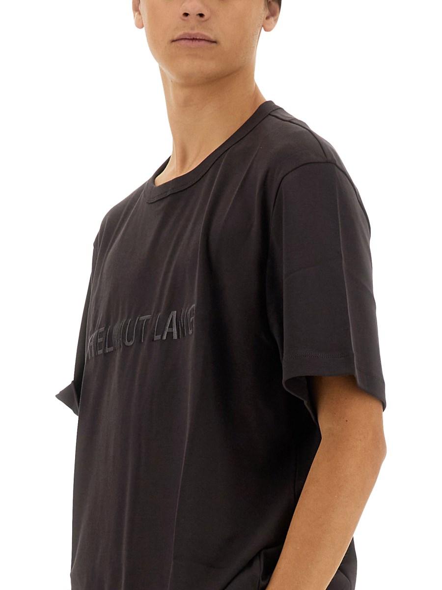 HELMUT LANG T-SHIRT IN JERSEY DI COTONE CON LOGO