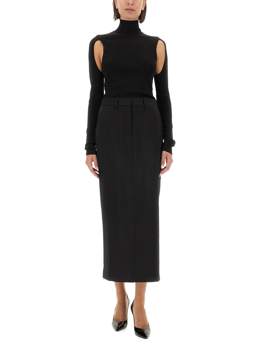 HELMUT LANG TOP AIR IN MAGLIA DI VISCOSA