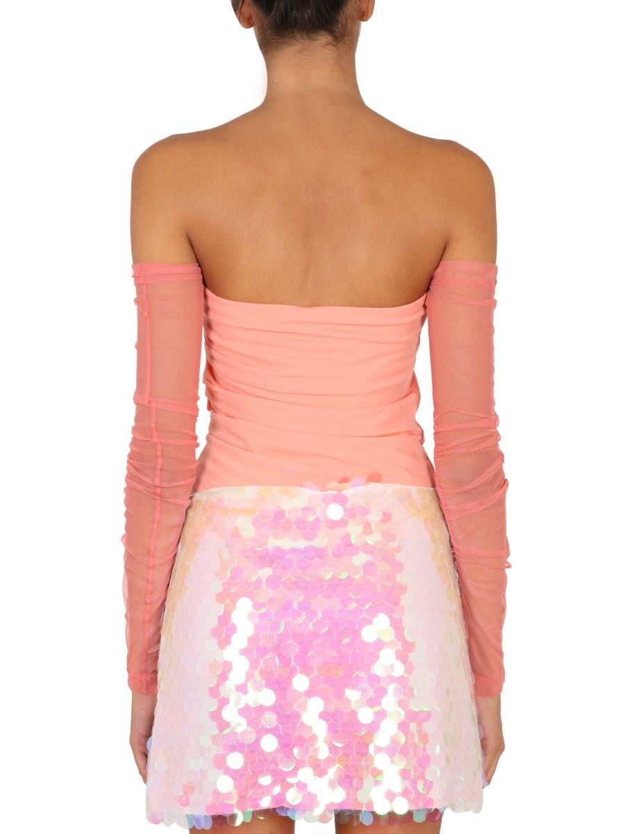 HELMUT LANG TOP CON DRAPPEGGIO